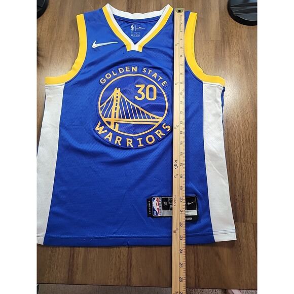 Rare Nike Warriors Stephen Curry #30 Icon Edition Youth Med Blue Jersey EUC 50 - Picture 10 of 11